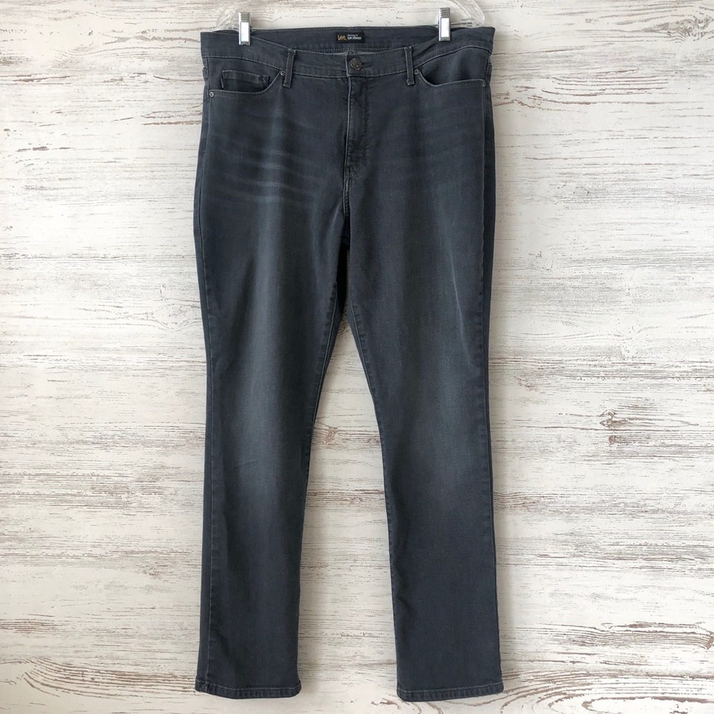 *3/$20* LEE Slim Straight Jeans Gray Slimming Fit